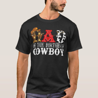 Papa 1e Eerste Verjaardag Cowboy Western Rodeo Fee T-shirt