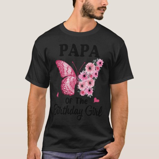 Papa 1e eerste verjaardag van het matchen van de f t-shirt (Voorkant)