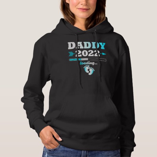 Papa 2022 Laden Verwachte Vader Nakomelingen Manne Hoodie (Voorkant)