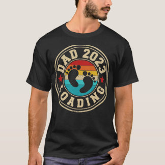 Papa 2023 ladende retro voor nieuwe vader vader v t-shirt