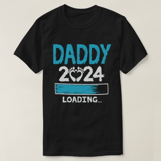 Papa 2024 Laden Zwangerschap Aankondiging Nieuwe P T-shirt (Design voorkant)