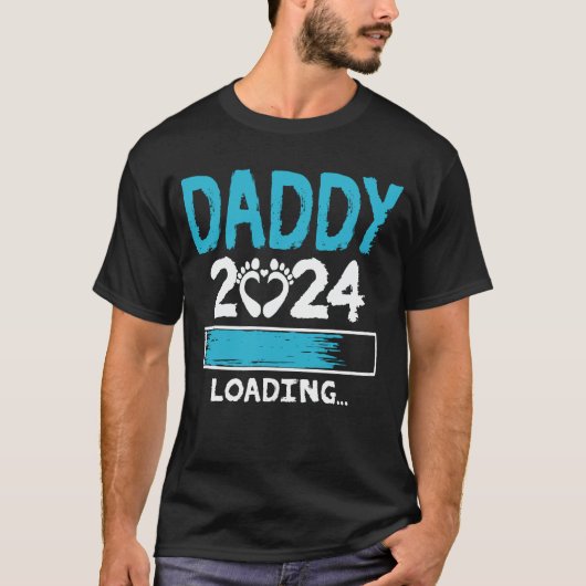 Papa 2024 Laden Zwangerschap Aankondiging Nieuwe P T-shirt (Voorkant)