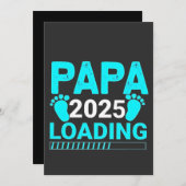 Papa 2025 Loading Parenthood Dad To Be Feestdagenkaart (Voorkant / Achterkant)