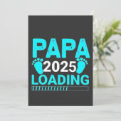 Papa 2025 Loading Parenthood Dad To Be Feestdagenkaart (Staand voorkant)