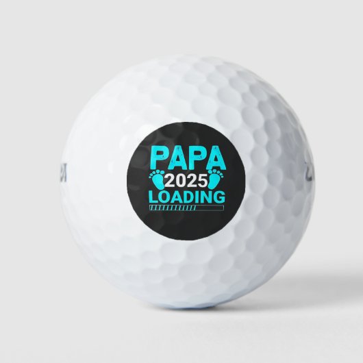 Papa 2025 Loading Parenthood Dad To Be Golfballen (Voorkant)