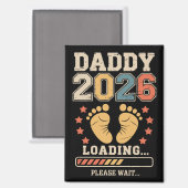 Papa 2026 Baby aankondiging expecting Vader Magneet (Voorkant / Achterkant)