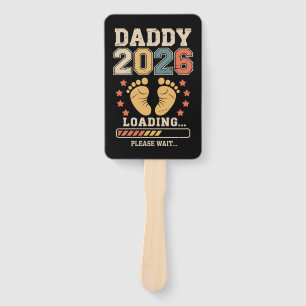 Papa 2026 Laadt Baby Aankondiging Verwacht Vader Handwaaier