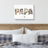 Papa 28 Fotocollage Keepsake voor papa of opa Canvas Afdruk (Insitu (Slaapkamer))