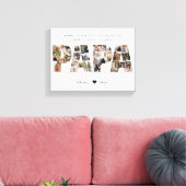 Papa 28 Fotocollage Keepsake voor papa of opa Canvas Afdruk (Insitu (Woonkamer))