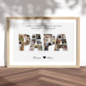 Papa 28 Fotocollage Keepsake voor papa of opa Poster