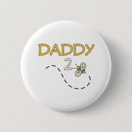 Papa 2 Bee Ronde Button 5,7 Cm (Voorkant)