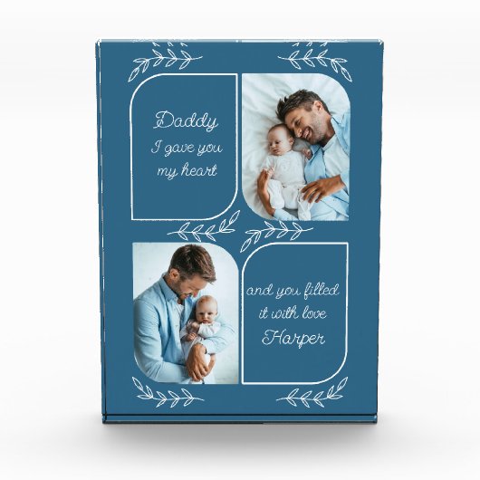 Papa 2 Verticale fotoliefhebbers Persoonlijk Fotoblokken (Voorkant)