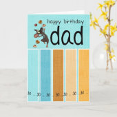 Papa 30ste verjaardagskaart met taart en muis kaart (Gele Bloem)