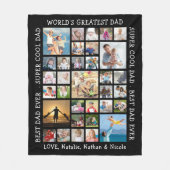 Papa 33 Aangepaste Gezegden voor fotocollage Fleece Deken (Voorkant)