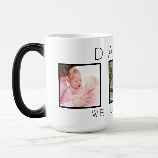 Papa 3 Foto Vaderdag Magische Mok (Links)