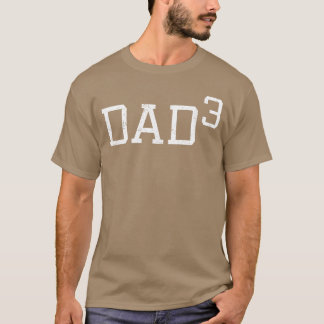 Papa 3 Grappig papa outfit papa van drie Geschenk T-shirt