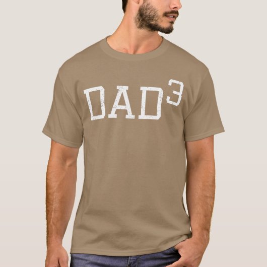 Papa 3 Grappig papa outfit papa van drie Geschenk T-shirt (Voorkant)