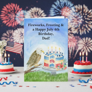 Papa 4 juli verjaardag Amerikaanse zeearend en pat Kaart