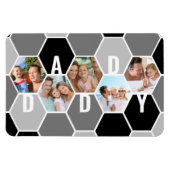 Papa 5 Foto 5 Letter Honeycomb Foto Collage Magneet (Horizontaal)