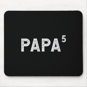 Papa 5 voor opa met 5 kleinkinderen muismat