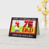 Papa 75ste verjaardagskaart kaart (Gele Bloem)