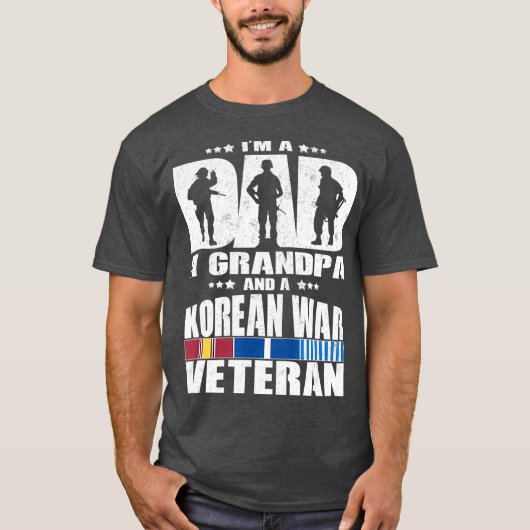 Papa A opa en een Koreaanse veteraan cadeau T-shirt (Voorkant)