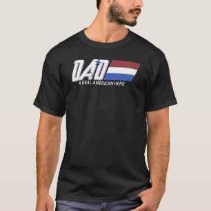 Papa A Real American Hero Fathers Day T-shirt