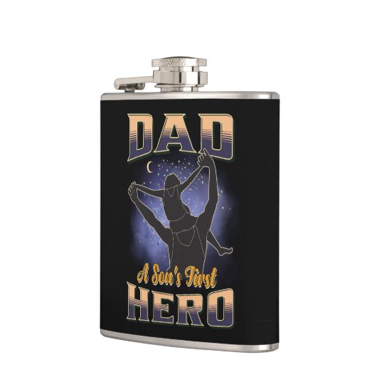 Papa A Son's eerste hero Heupfles (Links)