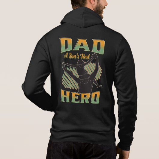 Papa A Son's eerste hero Hoodie (Achterkant)