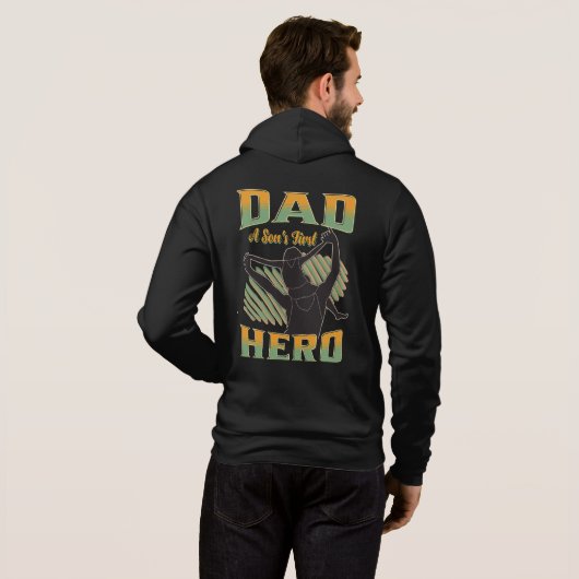 Papa A Son's eerste hero Hoodie (Achterkant volledig)