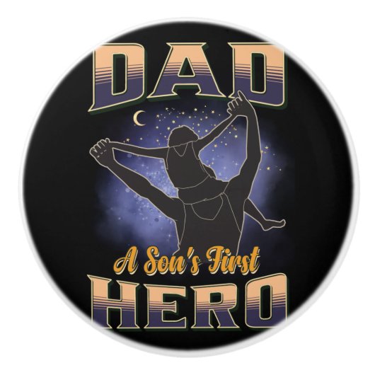 Papa A Son's eerste hero Keramische Knop (Voorkant)