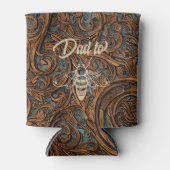 Papa aan Bee Elegant Gesneden Hout Blikjeskoeler (Voorkant)