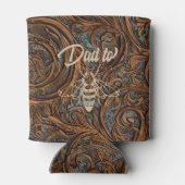 Papa aan Bee Elegant Gesneden Hout Blikjeskoeler (Achterkant)