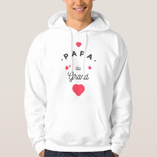 Papa aan het grote hart hoodie (Voorkant)