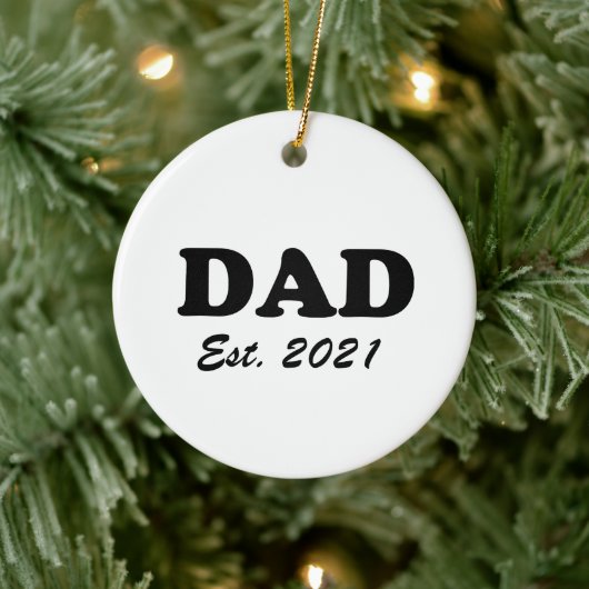 Papa Aangepast Aangewezen datum gepersonaliseerd m Keramisch Ornament (Boom)