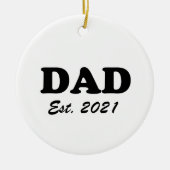 Papa Aangepast Aangewezen datum gepersonaliseerd m Keramisch Ornament (Voorkant)