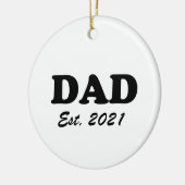 Papa Aangepast Aangewezen datum gepersonaliseerd m Keramisch Ornament (Links)