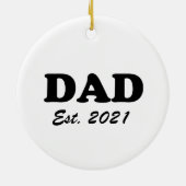 Papa Aangepast Aangewezen datum gepersonaliseerd m Keramisch Ornament (Achterkant)
