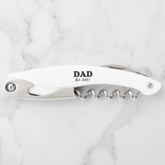 Papa Aangepast Aangewezen datum gepersonaliseerd m Kurkentrekker (Voorkant)