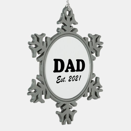 Papa Aangepast Aangewezen datum gepersonaliseerd s Tin Sneeuwvlok Ornament (Links)