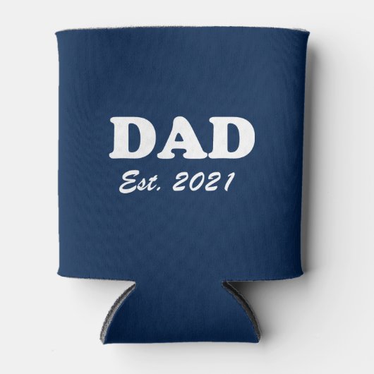 Papa Aangepast Aangewezen datumblauw blauw wit mod Blikjeskoeler (Voorkant)