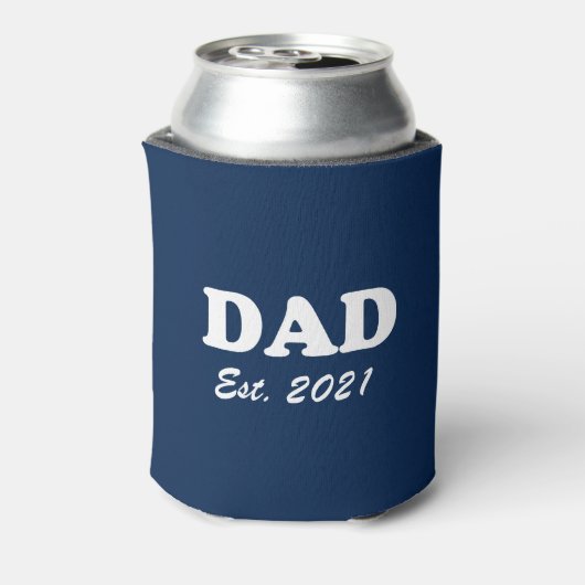 Papa Aangepast Aangewezen datumblauw blauw wit mod Blikjeskoeler (Blikje Achterkant)