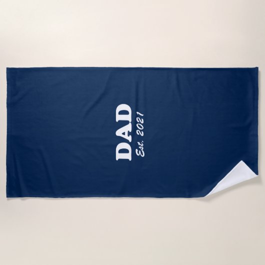 Papa Aangepast Aangewezen datumblauw blauw wit mod Strandlaken (Voorkant)