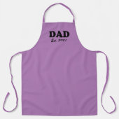 Papa Aangepast Aangewezen datumlavender solide mod Schort (Voorkant)