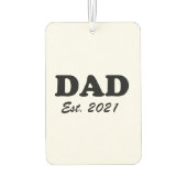 Papa Aangepast Versterkte datum zwart-wit modern Luchtverfrisser (Achterkant)