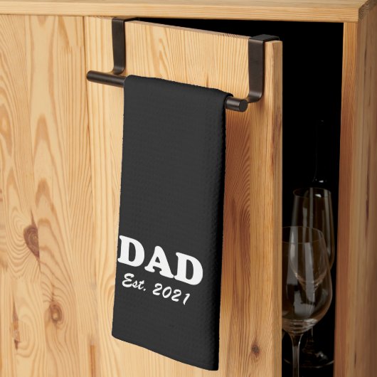 Papa Aangepast Versterkte datum zwart-wit modern Theedoek (Derde Gevouwen)