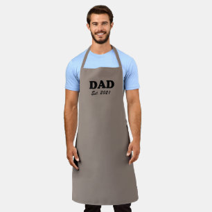 Papa Aangepast Vervaldatum grijige beige grill bbq Schort