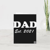 Papa aangepaste datum zwart en wit modern kaart (Achterkant)