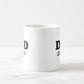 Papá aangepaste datum zwart wit modern koffiemok (Center)