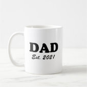 Papá aangepaste datum zwart wit modern koffiemok (Links)